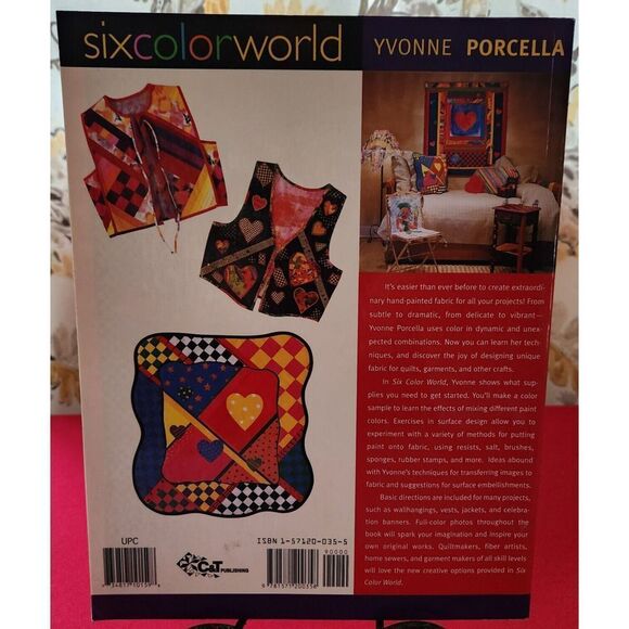 Six Color World Softcover Book1997 Porcella Clothes Quilts Sewing Cloth Quilting - Picture 2 of 6